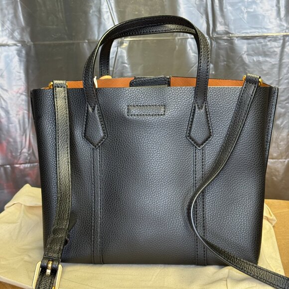 Tory Burch Perry Small Leather Tote – Black - Picture 6 of 8